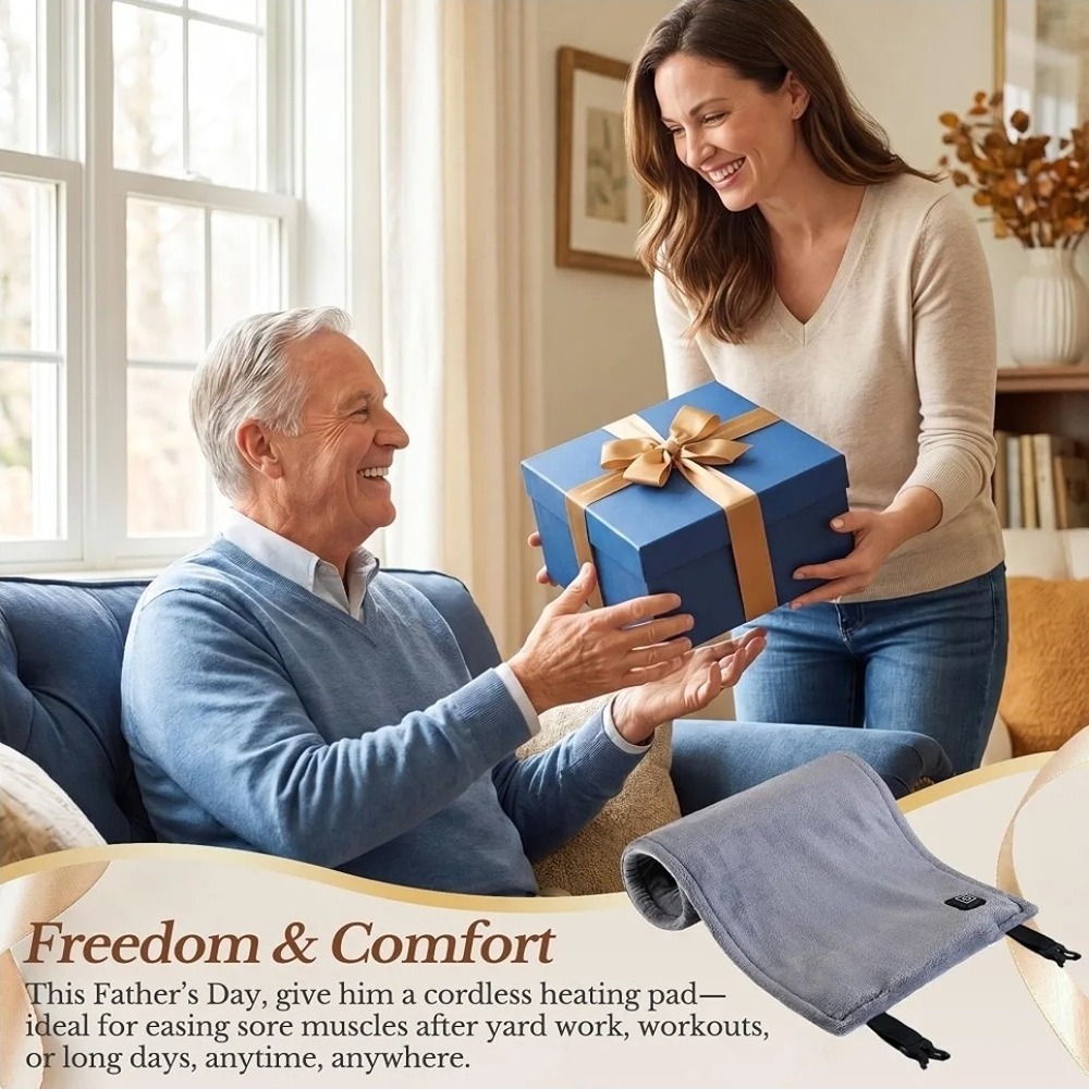 Cordless Heated Pad with Portable Battery Pack - Battery Or Plug Outlet - Picture 2 of 9